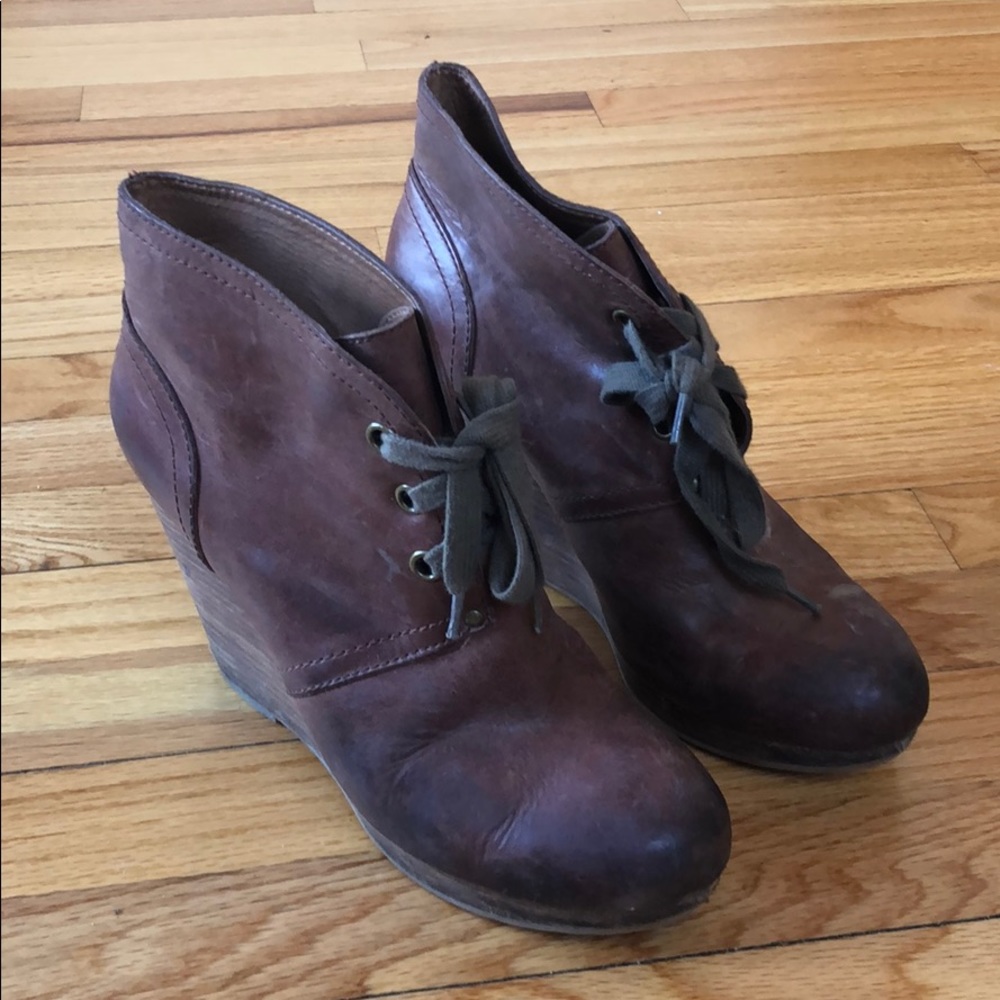 Lucky Brand brown leather booties
